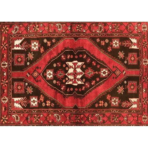 Ahgly Company Indoor Rectangle Persian Orange Traditional Area Rugs, 2' x 3'