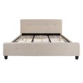 thumbnail image 2 of Tribeca King Size Tufted Upholstered Platform Bed in Beige Fabric, 2 of 6
