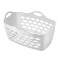 thumbnail image 3 of Mainstays 1.6 Bushel Flexible Rectangular Laundry Basket, 2 Pack, White, 3 of 4