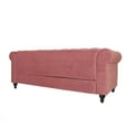 thumbnail image 6 of Home Square 3 Piece Set with Velvet Living Room Sofa & 2 Loveseats in Smoky Rose, 6 of 12
