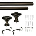 thumbnail image 5 of Lumi 1" Oil Rubbed Bronze Knob Single Curtain Rod, 36-72", 5 of 5