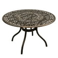 thumbnail image 2 of CC Outdoor Living 5-Piece Bronze Ornate Mesh Lattice Round Aluminum Patio Dining Set, 2 of 3