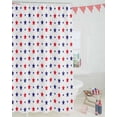 thumbnail image 2 of Patriotic Independence Day Shower Curtain, Red Blue White Shower Curtain Set with Hooks, Spring Summer Waterproof Fabric Shower Curtains for Bathroom Decor, 72x72 Inch Bath Curtain, 2 of 5