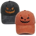 thumbnail image 4 of WCJM Pumpkin Samhain Sun Hats for Women Wide Brim Beach Hat Straw Visor Ponytail Summer Uv Packable Foldable Beach Vacation Essentials, 4 of 7