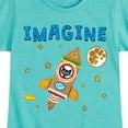 thumbnail image 3 of Pete The Cat - Imagine Space Rocket - Toddler And Youth Girls Short Sleeve Graphic T-Shirt, 3 of 6