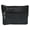 Black, variant on Genuine Leather Coin Purse Wallet with Dual Zippered Sections, Black