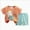 A095-Orange, variant on NIEWTR Toddler Baby Boy Girls Summer Outfits Short Sleeve T-Shirt   Short Pants 2PCS SetCasual T-Shirt Tops & Shorts Sets 2Pcs For 1t 2t 3t 4t 5t 6t Pajamas & Dailywear (Black,5-6 Years)