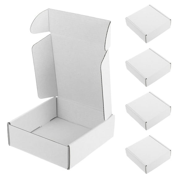 FRCOLOR 5pcs White Mailing Boxes For Small Business Cardboard Packaging Boxes Paper Packing Boxes Cardboard Shipping Boxes Mailing Packing Box