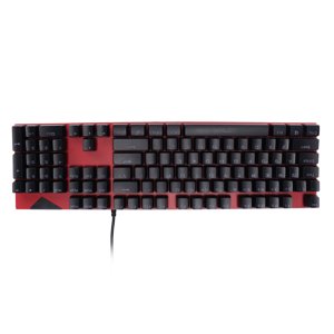 Clavier mécanique, confortable à utiliser PC Clavier deux couleurs Injection pour Office pour le jeu pour la maison rouge