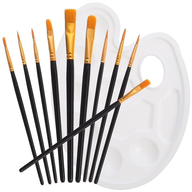 1 juego de pinceles para pintar al óleo, bolígrafo, plato mezclador, pincel de acuarela, pincel para pintar arte.