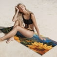 thumbnail image 6 of Bingfone Sunset Sky Sunflower Oversized 27.7x55 Inches Beach Towel, Super Absorbent Soft Plush Pool Towel, Bath Towel for Travel Sports Pool Swimming Bath Camping Yoga Girls Women Adults, 6 of 6