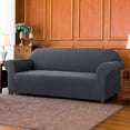 thumbnail image 3 of Subrtex Stretch 1-Piece Textured Grid Slipcover Sofa Cover, Gray, 3 of 7