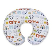 Boppy Original Pillow Cover, Colorful Animals & Rainbows, Cotton Blend Fabric with Allover Fashion