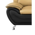 thumbnail image 5 of Uspridefurniture Carlock 61.3'' Faux Leather Pillow Top Arm Loveseat,Camel/Black, 5 of 5