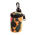 thumbnail image 2 of jinwen Dog Waste Bag Holder and Dispenser Zipper Closure Portable Garbage Bag Organizer orange patterned, 2 of 9