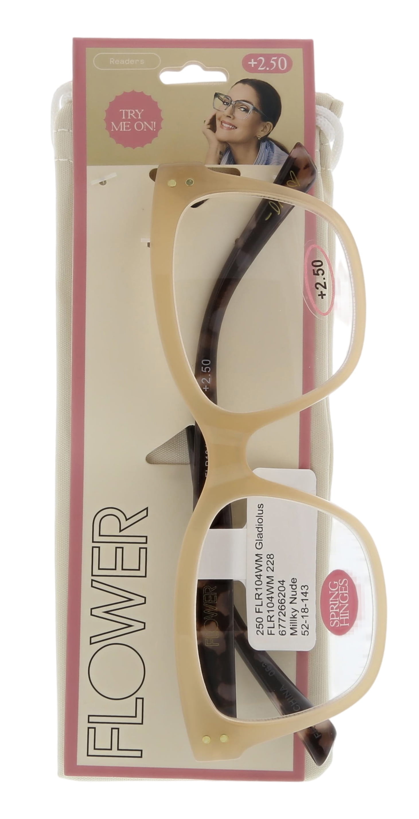 FLOWER Womens Reading Glasses - FLR105 Marjoram +2.50