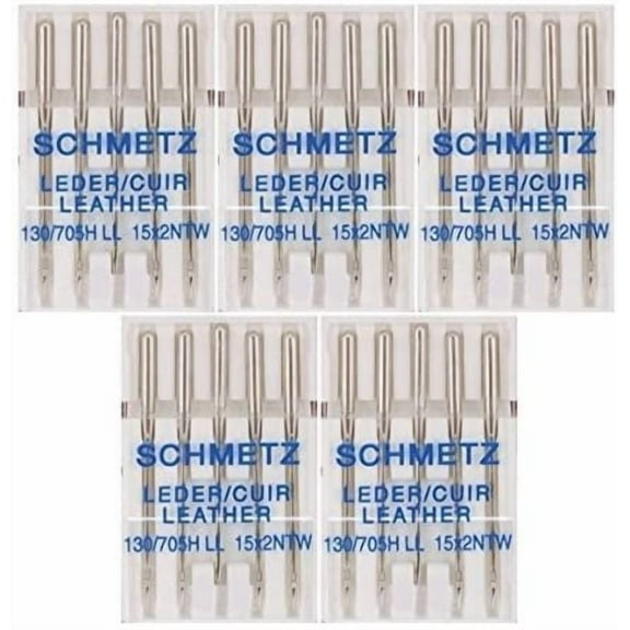 25 Schmetz Leather Sewing Machine Needles 130705H LL 15x2NTW Size 10016