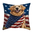 thumbnail image 2 of Aoznliie 4th of July Pillow Cover, 18x18 Inch Patriotic Pillow Case with Red White Blue Stars, Independence Day Decorative Cushion Cover for Sofa Couch Bedroom, Washable Outdoor Decor, 2 of 6