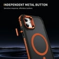 thumbnail image 2 of Magnetic for iPhone 11 Stand Case [Compatible with MagSafe] [Military Grade Drop Protection] [Lens Folded Bracket] Slim Grip Matte Shockproof with Anti-Fingerprint Phone Case,Orange, 2 of 8
