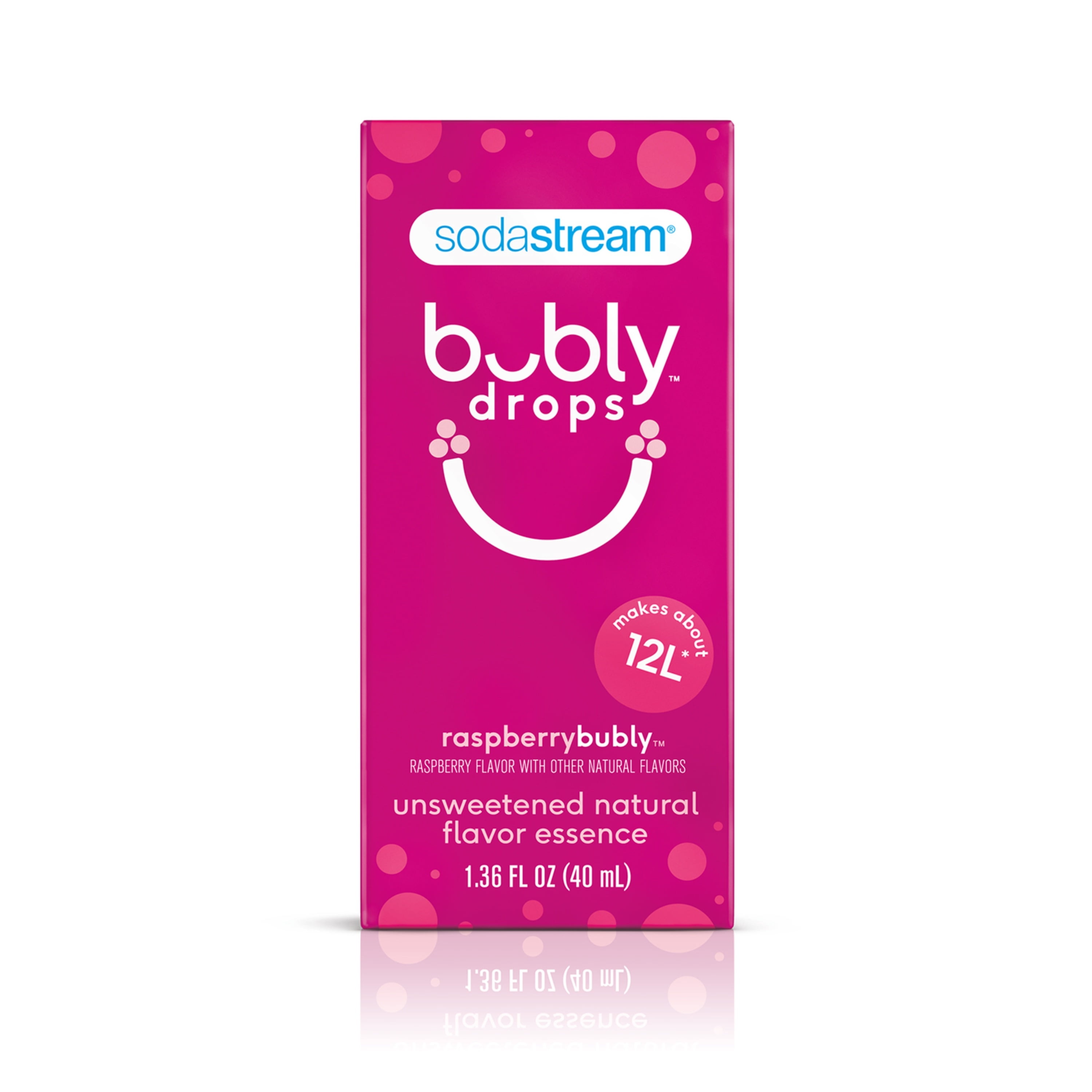 (2 pack) SodaStream Bubly Raspberry Drink Mix Drops, 1.36 fl. oz.