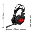 thumbnail image 4 of TAIOU USB Wired Gaming Headset Virtual 7.1 Surround Sound Headphones E-Sports Earphone with Microphone Red Breathing LED Light for PC Laptop, 4 of 5