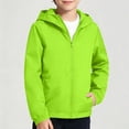 thumbnail image 5 of Hduncf 2PC Kids Rain Jacket Youth Waterproof Hooded Raincoats for Boys Fashion Girls Lightweight Windbreaker Fall Kid Clothes Green 7-8Years, 5 of 8