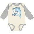 thumbnail image 3 of Inktastic Dolphin-itely the Cutest Boys or Girls Long Sleeve Baby Bodysuit, 3 of 5