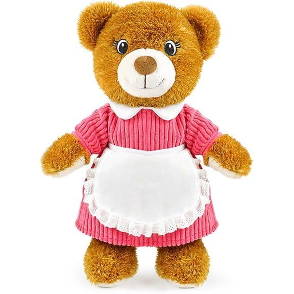 14.5 Inch Pink Sweater Mom Teddy Bear Stuffed Plush, Valentine Mothers Day Gift for Wife Mom, Easter Birthday Decor Plush Doll