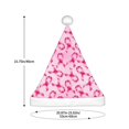 thumbnail image 3 of Haiem Breast Cancer Ribbons Awareness Pattern Santa Hat Confortable Velvet Christmas Hat for Christmas Party Favors Fit for Adults Men Women, 3 of 6