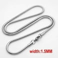 thumbnail image 1 of New45/50/55/60cmLength316lStainlessSteelChainSnakeChainClavicularChainLobsterClaspsSimpleChainsNecklace, 1 of 5