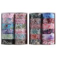 thumbnail image 1 of Juego Cintas Adhesivas Artista para Coleccionistas Arte 12/24 Rollos Washi Flores Reutilizables, 1 of 8