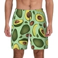 thumbnail image 2 of Picia Avocado With Seeds pattern Mens Swim Trunks with Compression Liner Stretch Beach Shorts Quick Dry with Zipper Pockets No-Chafing Board Shorts-XX-Large, 2 of 9