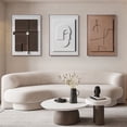 thumbnail image 2 of Póster de pared con fondo artístico de Morandi geométrico Wabi sabi tridimensional abstracto moderno, pintura decorativa en lienzo para el hogar, 2 of 5