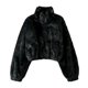 thumbnail image 3 of Abrigos de felpa para mujer, chaquetas cortas informales vintage de manga larga con cuello alto suelto, ropa de invierno mullida, abrigos de moda para mujer, 3 of 5