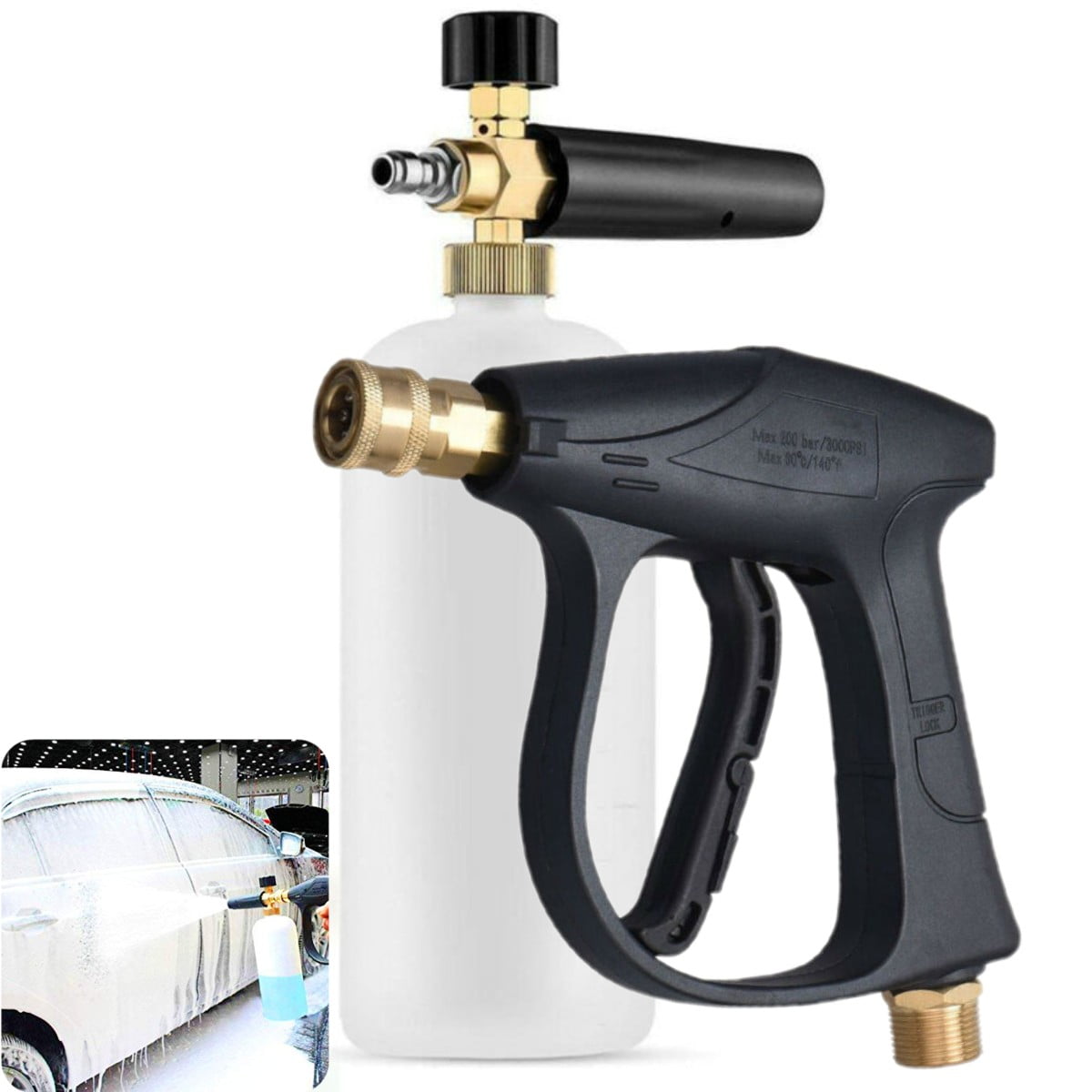 Pressure Washer Spray Gun Snow Foam For Car Wash Truck Jet Water Soap Nozzle Tip 