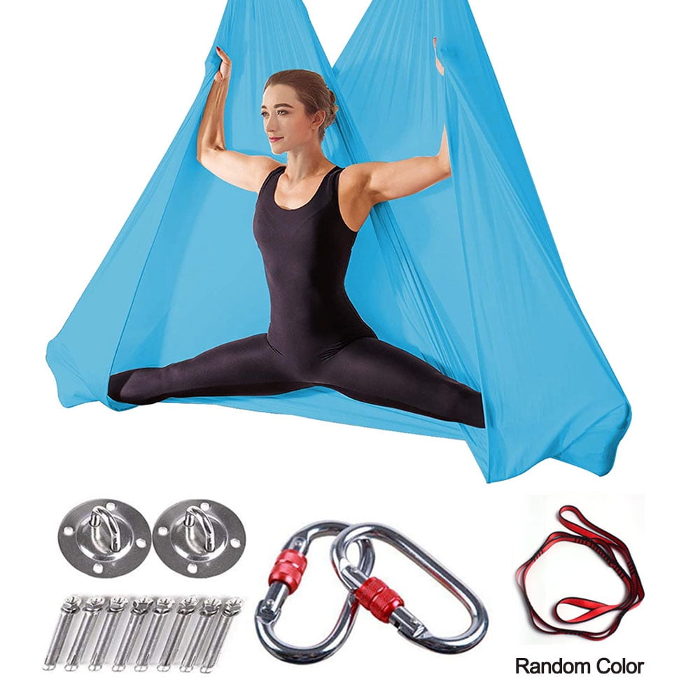 Aerial Yoga Swing Kit Hammock Trapeze Inversion Anti-gravity Full Set 5x2.8m 