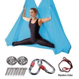 Aerial Yoga Swing Set, Yoga Hammock Flying Trapeze Yoga Kit Aerial Yoga  Hammock Sling Inversion Tool with 2 Extension Straps for Home Gym Fitness,  Mounting Accessories Included 