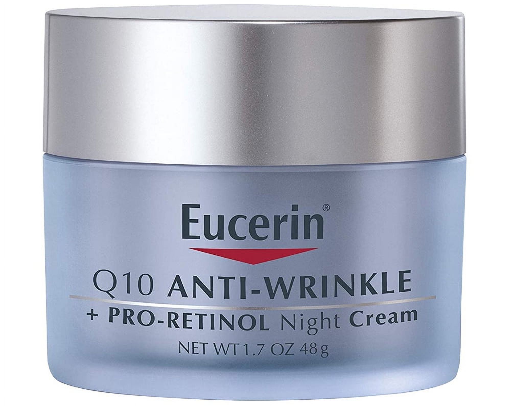 Eucerin Q10 Anti-Wrinkle Night Cream + Pro-Retinol, Facial Cream for Sensitive Skin, 1.7 Oz Jar - image 3 of 4