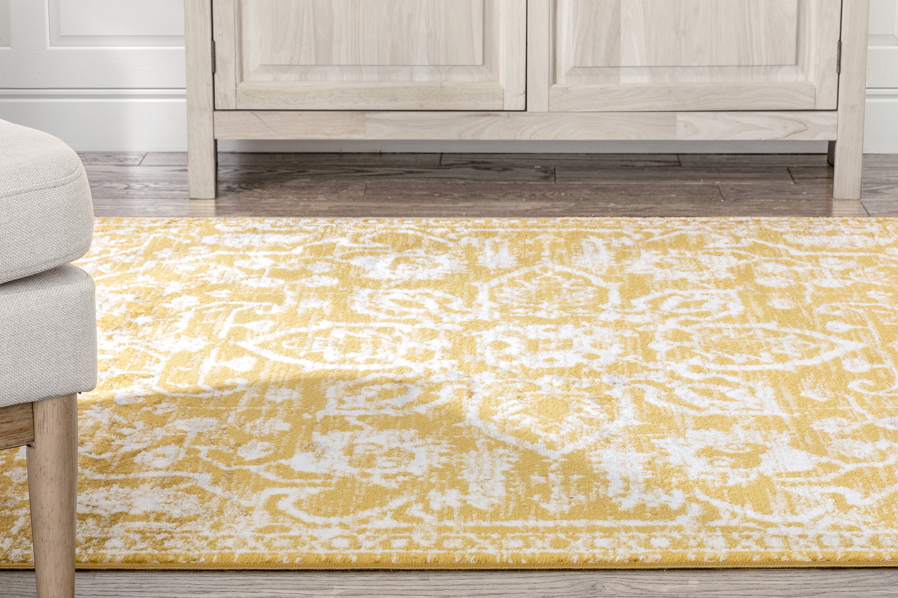 Well Woven Dazzle Disa Vintage Oriental Medallion Gold 7'10" x 9'10" Area Rug