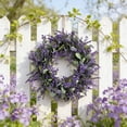 thumbnail image 2 of DefiDgd Artificial Spring Wreath,Colorful Lavender Wreaths for Front Door,Decorative Wreath for Farmhouse Home Wedding Party Wall Windows Garden Outdoor(D), 2 of 7