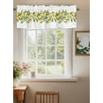 thumbnail image 2 of Yellow Lemon Curtain Valances for Windows, Simple Spring Botanical Fruit Leaves Flower Kitchen Valance Window Treatment, Light Filtering Block Curtains for Bathroom/Bedroom/Living Room 42'' x 18'', 2 of 9