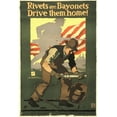 thumbnail image 2 of Sheridan, John E. 23x32 White Modern Wood Framed Museum Art Print Titled - Rivets Are Bayonets - Drive Them Home!, 1917, 2 of 4