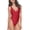 Matte Red, variant on Women's High Cut Low Back One Piece Thong Swimsuit for Women