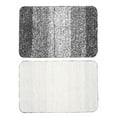 thumbnail image 5 of Unique Bargains 1 Pcs Polyester Bathroom Mat Non Slip Soft Bath Mats Rugs Machine Washable Gradient Gray 60x40cm, 5 of 6