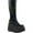 Black/Holo Stretch Patent, variant on Women's Demonia Shaker 65 Knee High Wedge Heel Boot