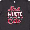 thumbnail image 4 of Inktastic 4th of July Red White and Cute with Arrow and Stars Youth T-Shirt, 4 of 5