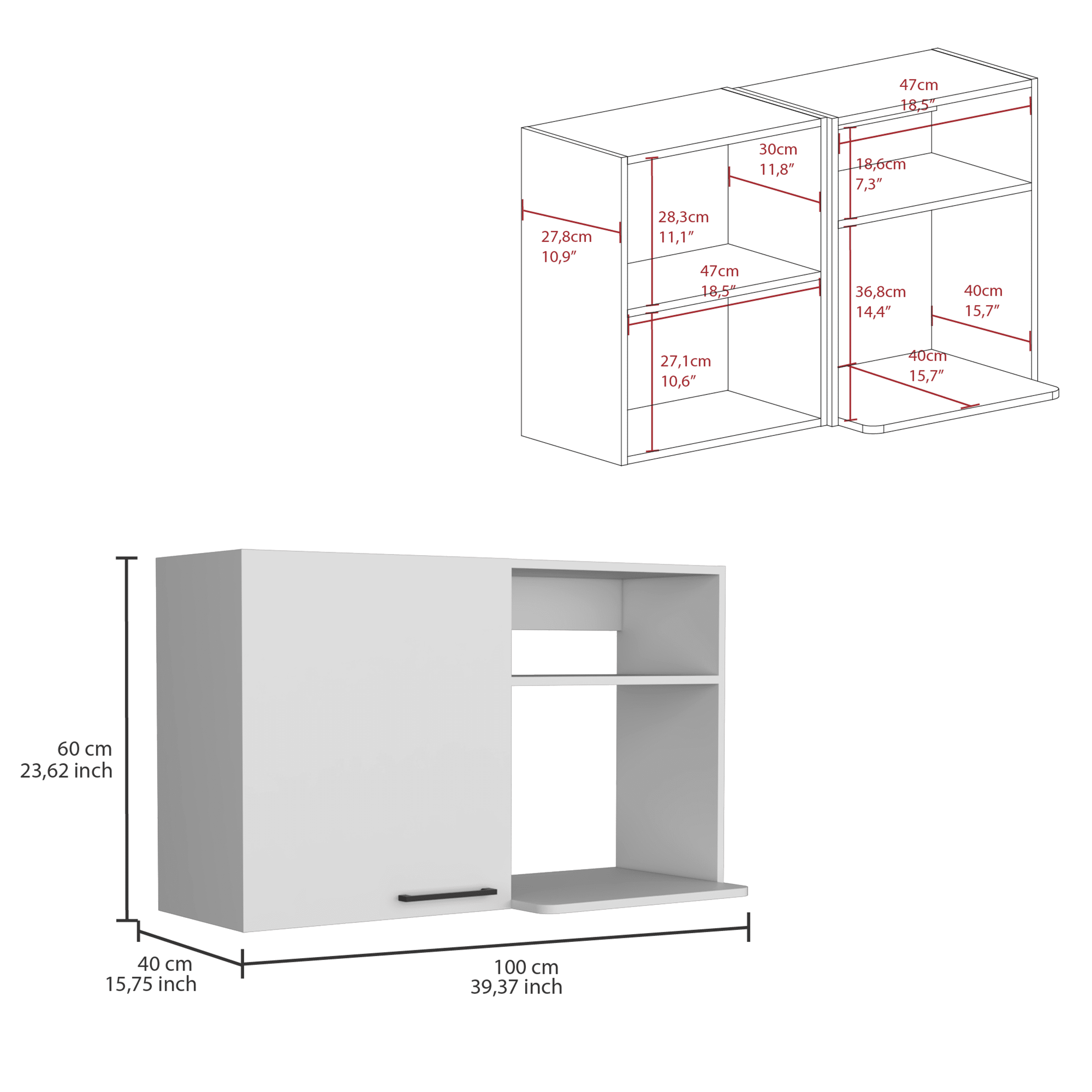 Rainlex 39" Freestanding Utility Sink Cabinet with Stainless Steel Countertop, Double Utility Basins, Soft-Close Storage Doors