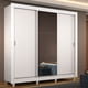 thumbnail image 1 of Ropero Closet Madesa Mônaco 3 Puertas Espejo con Pies Blanco, 1 of 5