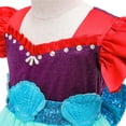 thumbnail image 4 of Mermaid Princess girls Dress Carnival Party catwalk show dress Clothes, 4 of 7