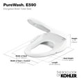 thumbnail image 3 of Kohler K-8298-0 Elongated Cleansing Toilet Seat White, 3 of 9